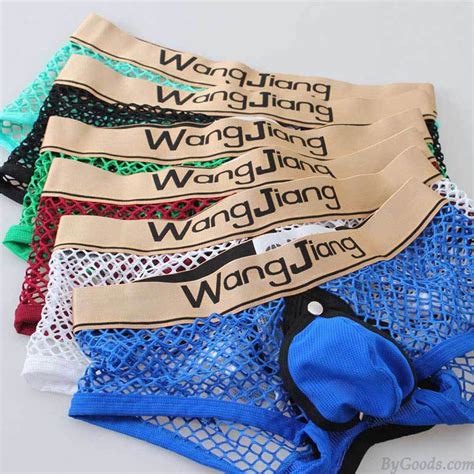 Sexy Fishnet Hollow Breathable Buckle Bulge Pouch Men S Lingerie Crossdress Panty Sissy