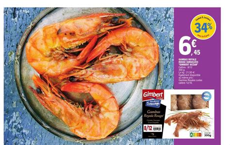 Promo Gambas Royale Rouge Surgelées gimbert Océan chez E Leclerc