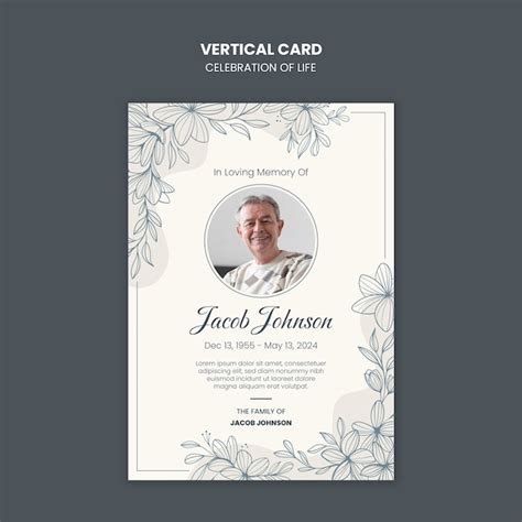 Memorial Cards PSD, High Quality Free PSD Templates for Download | Freepik