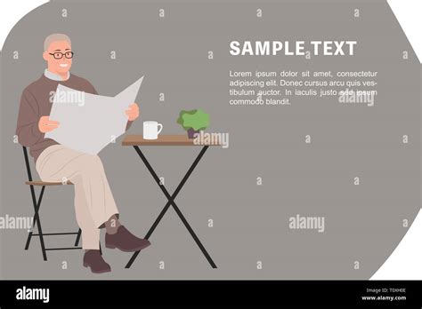 Old Man Chair Smile Stock Vector Images Alamy