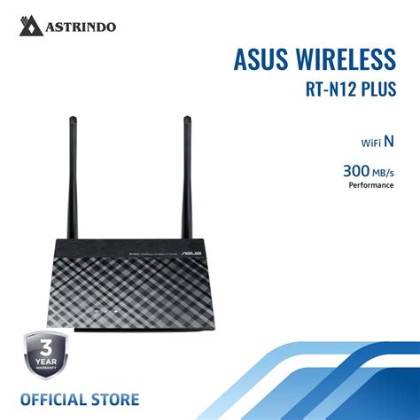 Jual Asus Wireless N300 Wi Fi Router Rt N12 Plus Shopee Indonesia