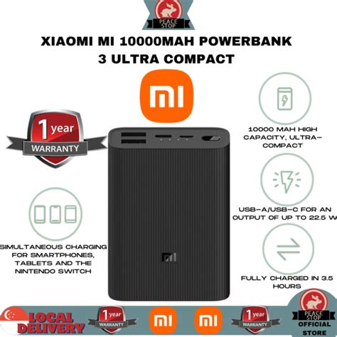 Xiaomi Mi 10000 mAh Power Bank 3 Ultra Compact 22.5W PowerBank Fast ...