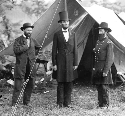 Allan Pinkerton President Abraham Lincoln And Major General John A