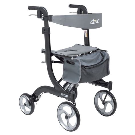 Drive Nitro Euro Style Walker Rollator Tall In Black Rtl10266bk T