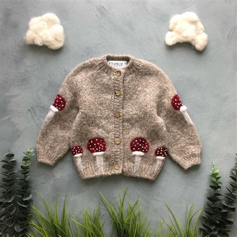 Mushroom Pattern Cardigan