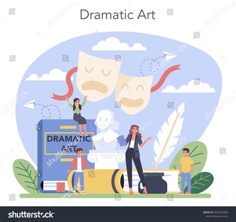 Drama Class Concept Children Creative Subject Stock Vector (Royalty ...