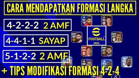 Cara Mendapatkan Formasi Terbaru Efootball Youtube