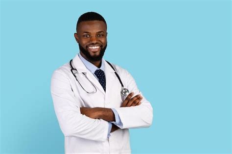 Handsome Black Doctor Providing Medical Services