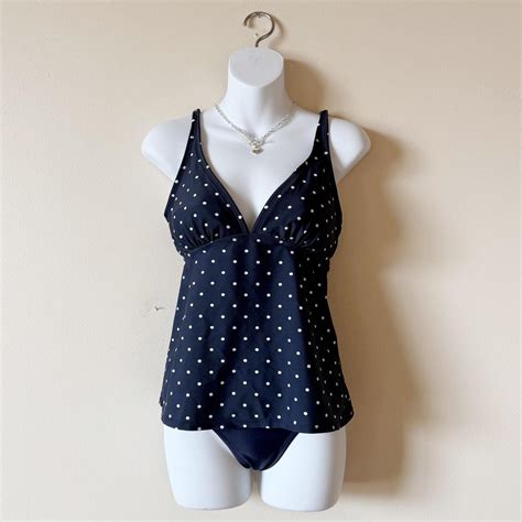 Tankini Bikini A Polka Dot Print Y K Tankini Depop