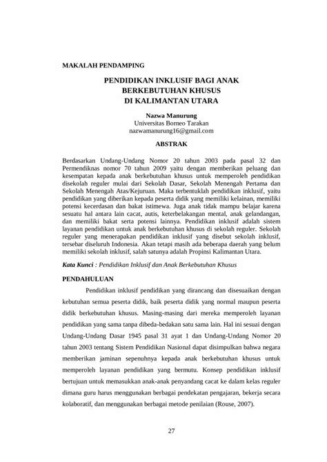 Pdf Pendidikan Inklusif Bagi Anak Berkebutuhan Khusus Di Dokumen Tips