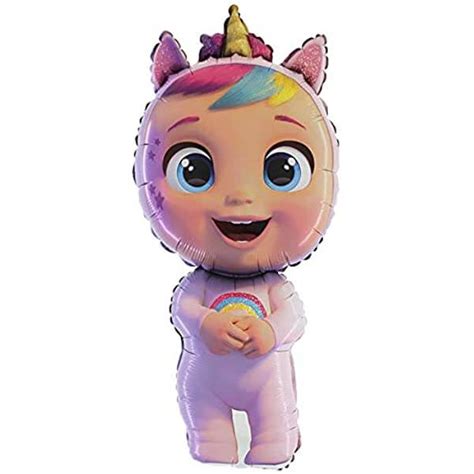 Globos Metalizados Bebes Llorones Figura Cry Babies Unicornio X Cm