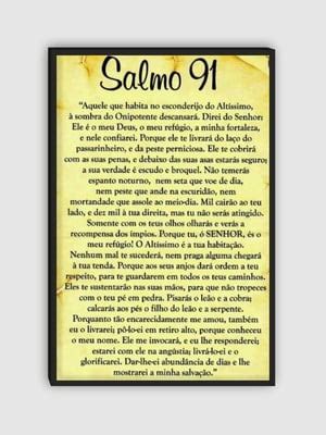 Quadro Salmo 91 Compre Produtos Personalizados No Elo7