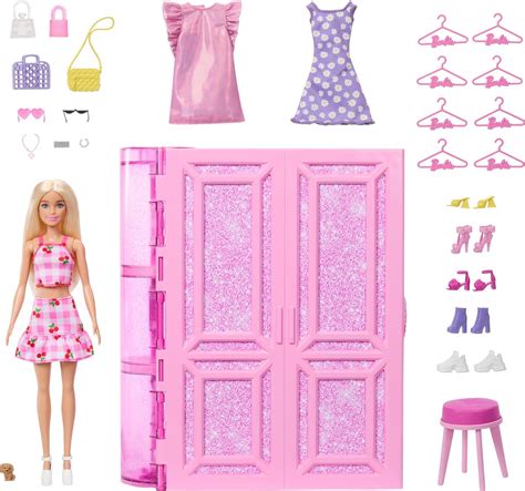 Barbie Dream Closet Toy Playset With Blonde Fashion Doll Clothes Accessories 3 Ft Wide With