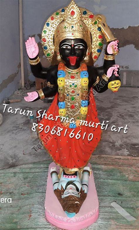 Polished Printed Black Marble Mahakali Statue Packaging Type