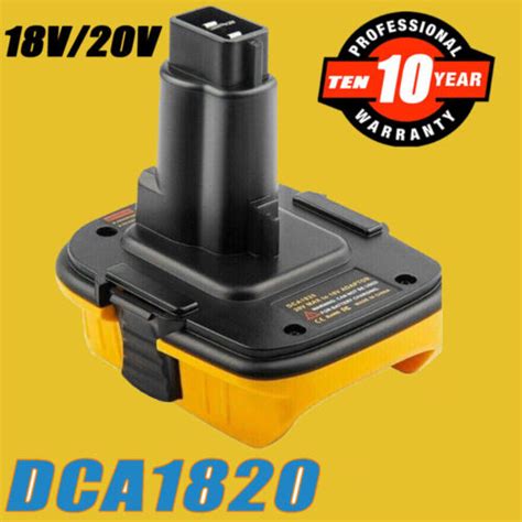 NEW For Dewalt DCA1820 Battery Adapter 18V 20V Li Ion Convert Ni Cd