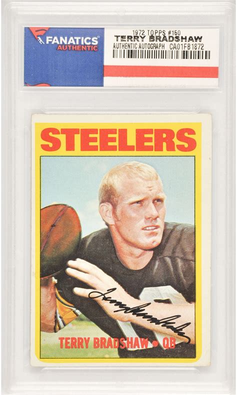 Terry Bradshaw Autographed Football Cards