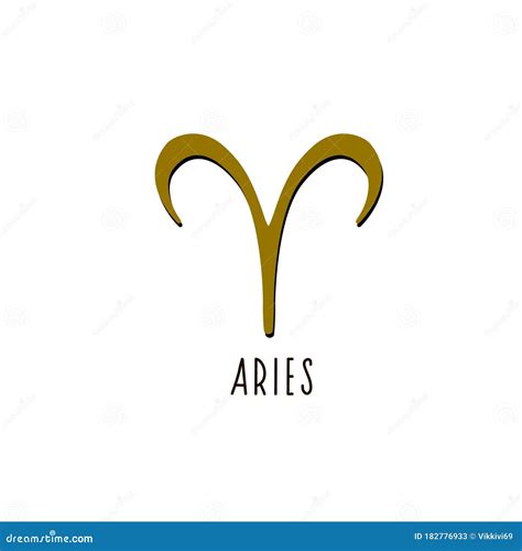 Aries Vector Sign Aries Sign Zodiac Sign Stock Vector Illustration