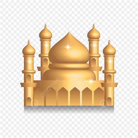 Mosque Islamic Muslim Vector Png Images D Mosque Gold Culture Muslim