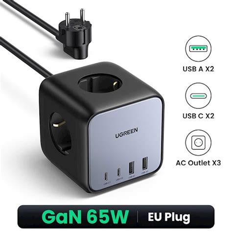 Ugreen CD268 Power Strip Black - Veli store