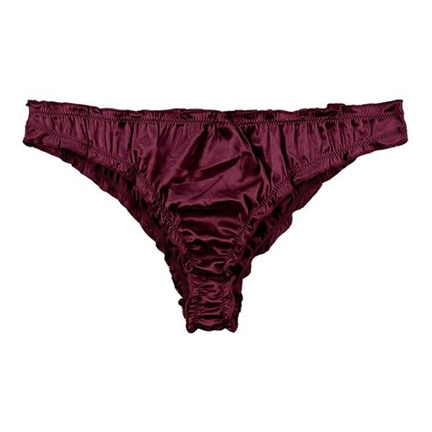 Ultra Thin Sexy Fashion Satin Thong Panties Daddy Lingerie Set For