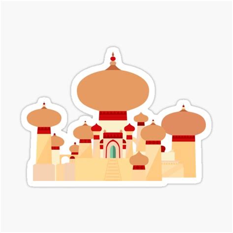 Palace Of Agrabah Ala Mary Blair Sticker For Sale By HettyHeart