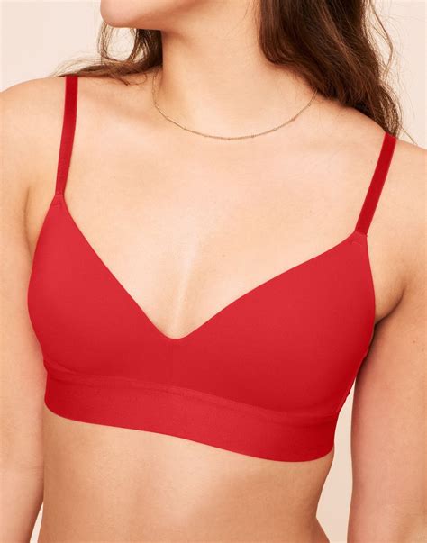 Makenna Lightly Lined Wireless Bra Dark Red Lightly Lined Adore Me