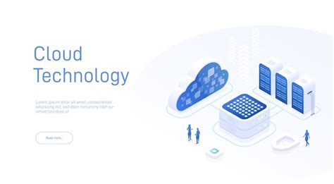 Almacenamiento en nube isométrico tecnología de servicios informáticos
