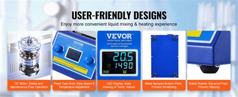 Vevor Magnetic Stirrer Hot Plate Max F C Rpm Hot Plate With Magnetic Stirrer