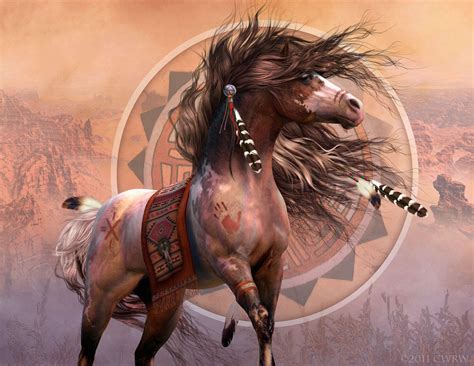 Spirit Warrior By Cwrw On Deviantart Native American Horses Indian