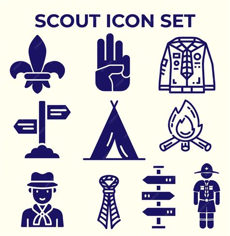 Premium Vector | Scout logo or icon set element vector