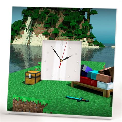 Часы в детскую "Майнкрафт. Minecraft" для интерьера детской комнаты ...