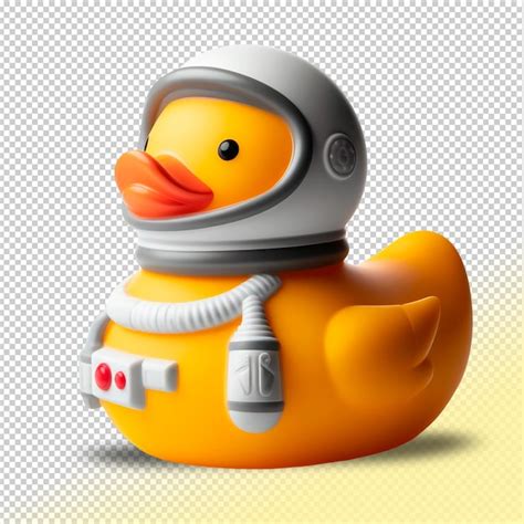 Astronauta De Pato De Goma Amarillo Psd Sobre Un Fondo Transparente