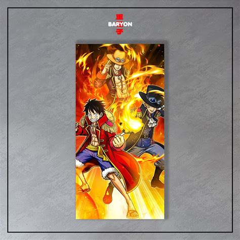 Jual Baryon Wall Decor One Piece Ace Sabo Luffy Hiasan Dinding Anime