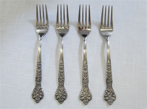 4 Pc Versailles Salad Fork Set By Msi Vintage 1960s Japanese Fancy