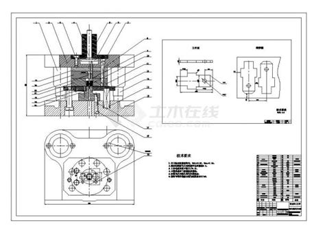 冲孔落料复合模设计图节点详图土木在线