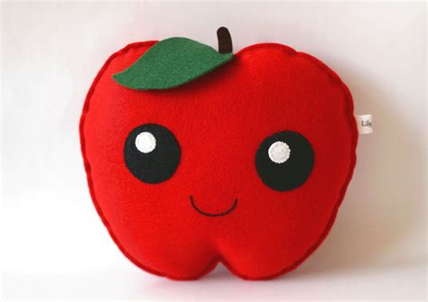Red Felt Apple Apple Plush Apple Soft Toy Cute Apple Red
