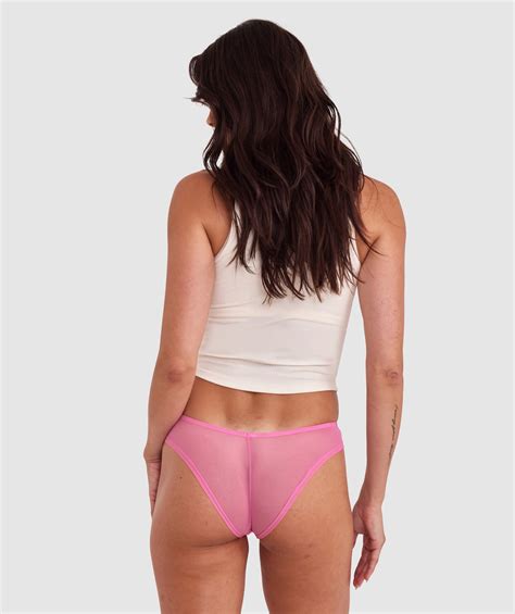 Bras N Things Mesh Basics Bikini Pink