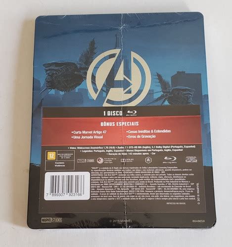 Steelbook Blu Ray Vingadores The Avengers Marvel Lacrado Frete grátis