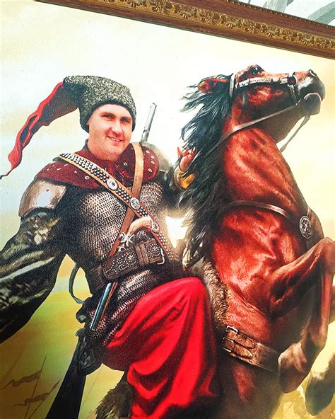 Картина козак на коне - подарок мужчине на заказ