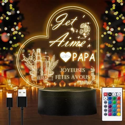 Cadeau Papa Cadeau Anniversaire Papa Veilleuse Rechargeable Usb En