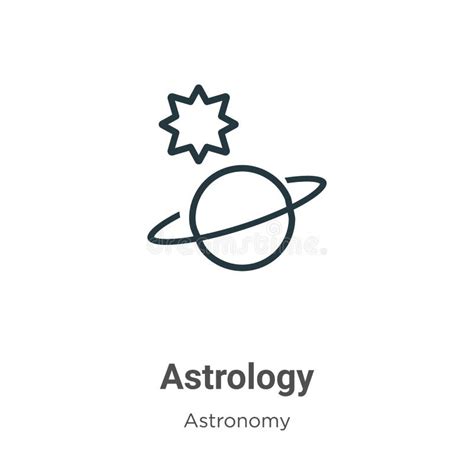 Astrology Outline Vector Icon Thin Line Black Astrology Icon Flat Vector Simple Element