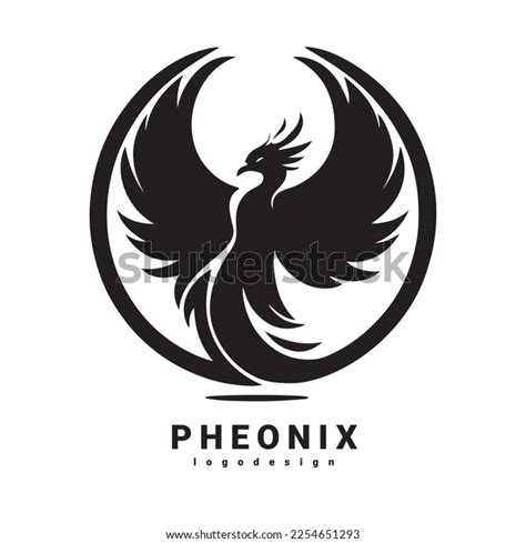 Phoenix Logo Design Icon Design Black Stock Vector (Royalty Free ...