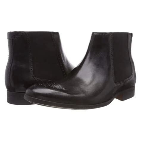 Clarks Mens Chelsea Boots Gilmore Ankle Leather Black Footwear