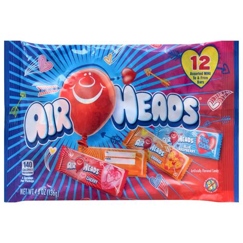 Airheads 1 12pc Bag Assorted Mini Candy Bars Cherry Orange And Blue