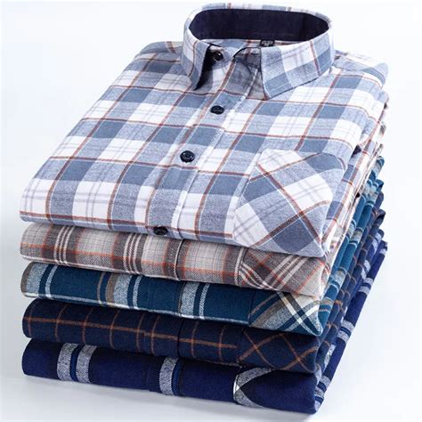 mens fashion  cotton thick brushed flannel shirts single patch