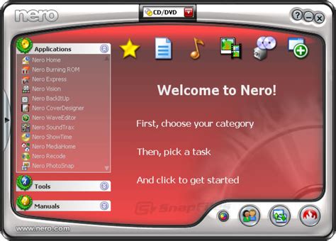 Nero Ultra Edition screenshot and download at SnapFiles.com