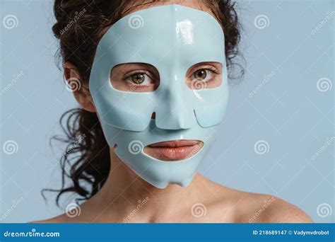 Beautiful Half Naked Nice Girl Posing With Facial Mask Stock Image Image Of Girl Woman 218689147