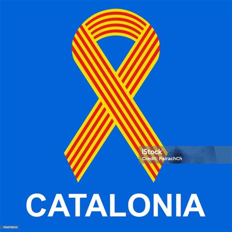 Catalonia Campaign Striped Ribbon For Catalonia Campaign Stock Illustration Download Image Now