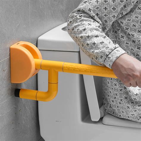 Foldable White Stainless Steel Handicap Elderly Handrail Toilet Grab