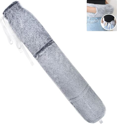 OWOZOI Long Hot Water Bottle With Furry Cover Soft Faux Fur Cover With Strap And Hand Pocket